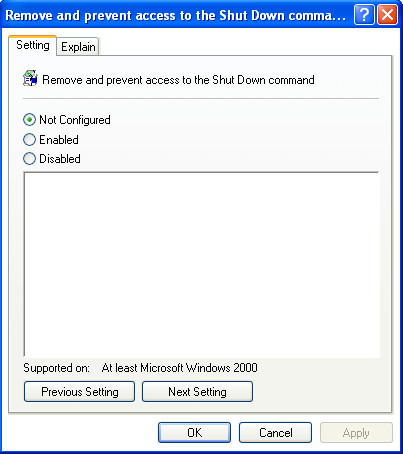 How To Disable/Remove Shutdown From Windows 7 / Vista / XP