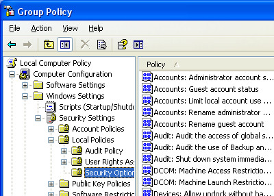 Prevent Log Off And Shutdown Of A Windows XP Computer