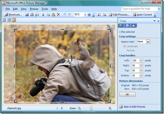 Resize And Crop Image With Microsoft Office Picture Manager