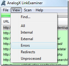 analogx link filtering