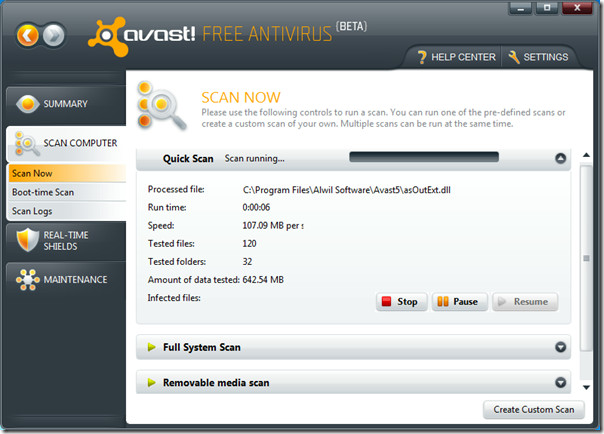 Download Avast 5 Free Antivirus (Beta)