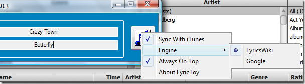 minilyrics plugin for itunes