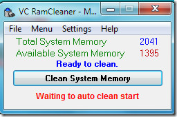 VC RAMCleaner - RAM For Windows 7/Vista/XP
