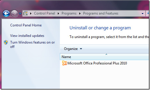 Uninstall Or Remove Microsoft Office 2010