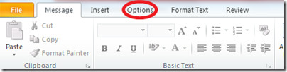 Outlook 2010 Option