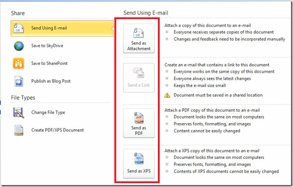 Word 2010 Document Sharing Techniques 3720