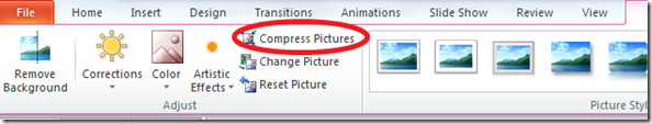 compress images in ppt