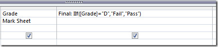 MS Access 2010 Query With IFF Function