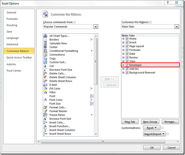 Where Can I Find Developer Tab In Excel 2010 Lasopatips