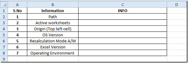 Info function