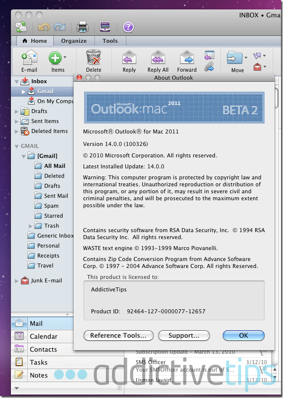 set up gmail in outlook 2011 for mac