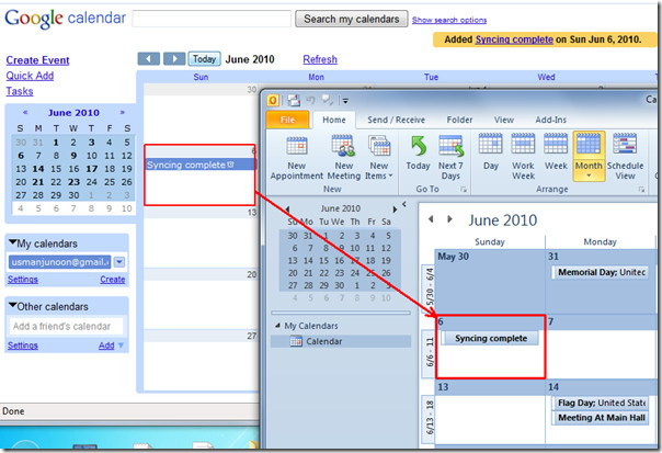 Opening Google Calendar In Outlook 2010 Lasopaselection