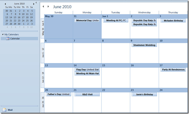 Import Google & Aol Calendar In Outlook 2010