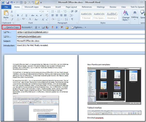 how to edit in word doc in email
