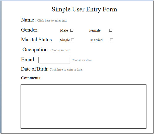 Create Text Fields In Word Likereter