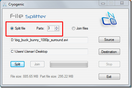 C split file