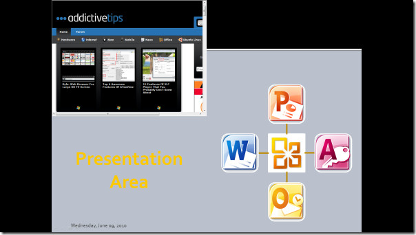 Insert Live Web Pages in PowerPoint 2010 Presentation Slide