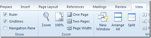 How To Show Gridlines And Rulers in Word 2010 Document