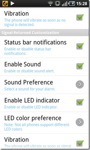 Get Notification / Alert When No Signal Is Found In Android Phone