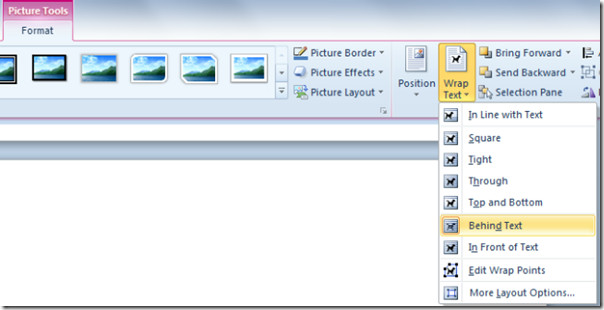 Wrap Text Over The Image In Word 2010