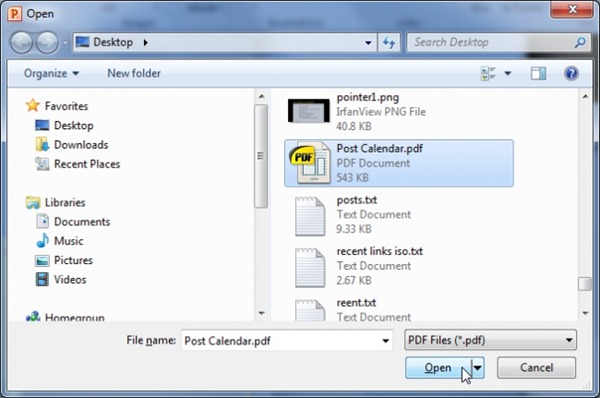 Insert Embed PDF File In PowerPoint 2010 Presentation