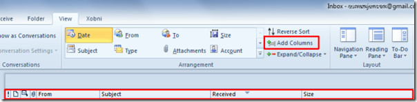 how-to-add-delete-columns-in-outlook-2010-mail-view-window