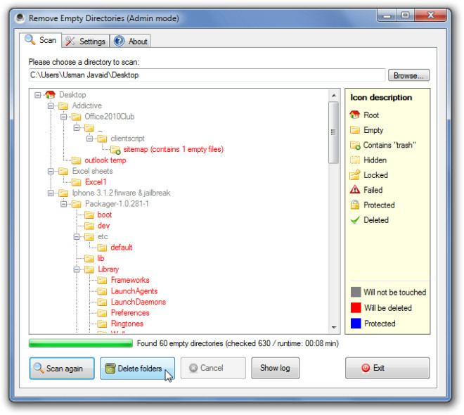 Remove Empty Directories (Admin mode)