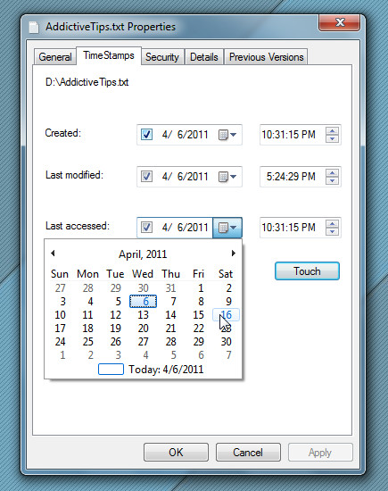 Change File Date TimeStamp From File Properties In Windows