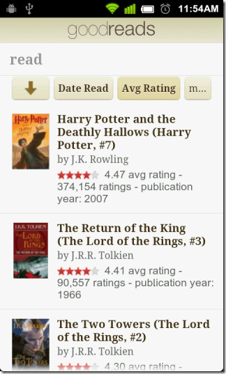 Search, Rate & Review Books On The Go With Goodreads For Android