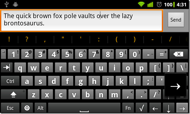 keyboard on screen android