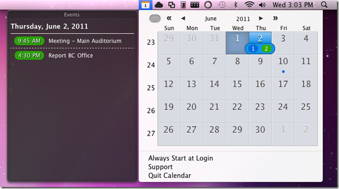 setup calendar on macos server 5.4