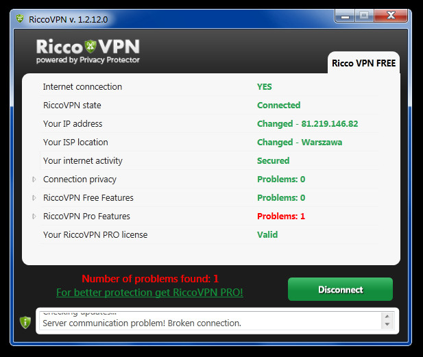 ivpn updating from different browser