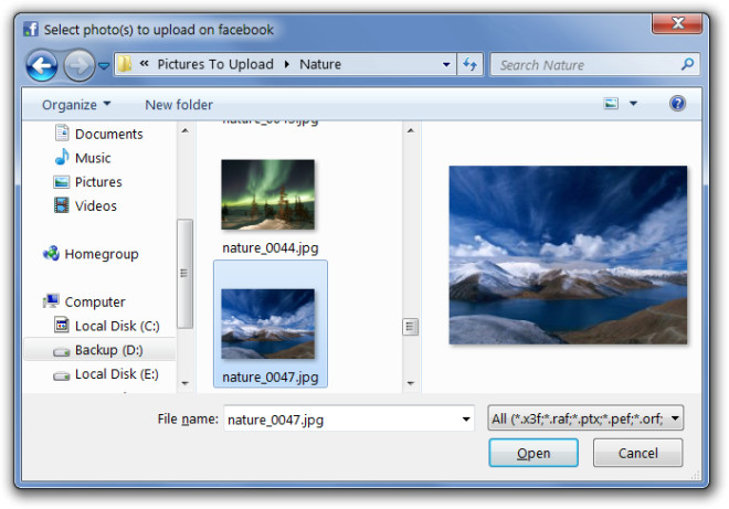 how to compress picture file for facebook