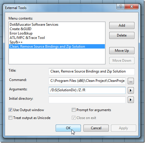 CleanProject - Remove Bin, Obj & Source Bindings From Visual Studio Project  And Zip It