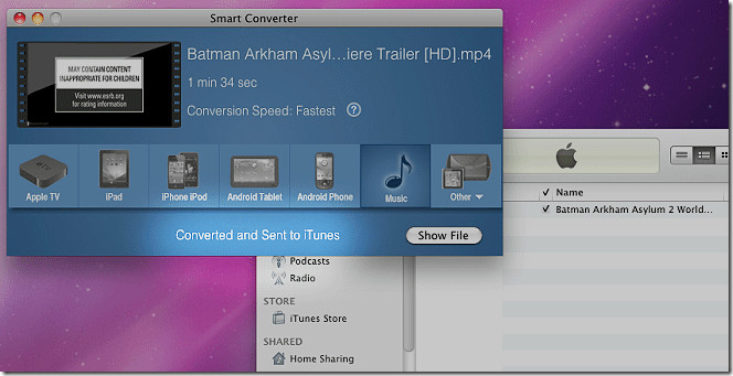 itunes video converter linux