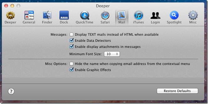 Deeper Offers Tweaks To Enable & Disable Hidden Mac OS X Features