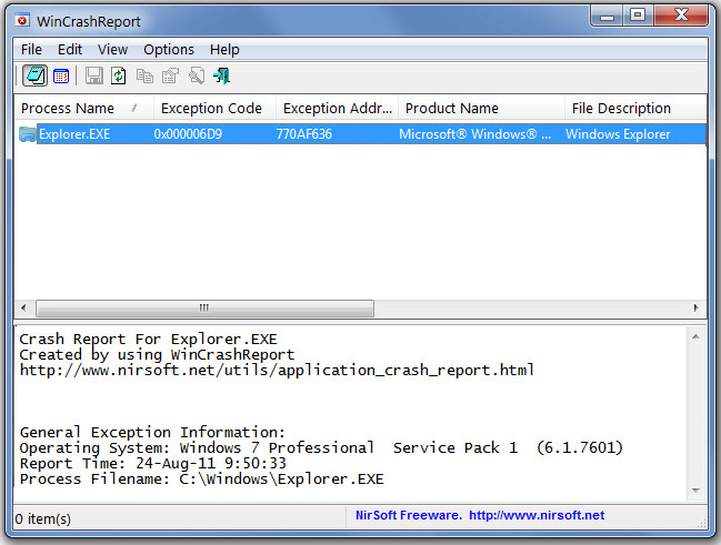 Detected server process in a crashed state. Диалог с крашем.