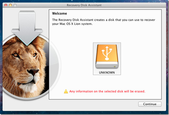 os x recovery disk assistant windows