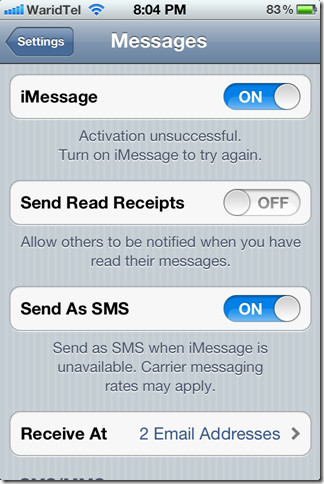 Fix iMessage/FaceTime & Push Notifications On Hacktivated iPhone 4/3GS