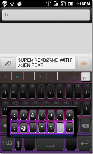 alien android keyboard apk