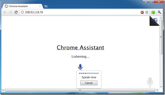 Chrome assistant speak