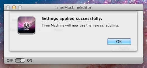 TimeMachineEditor: Schedule Time Machine Backup On Defined Day & Time