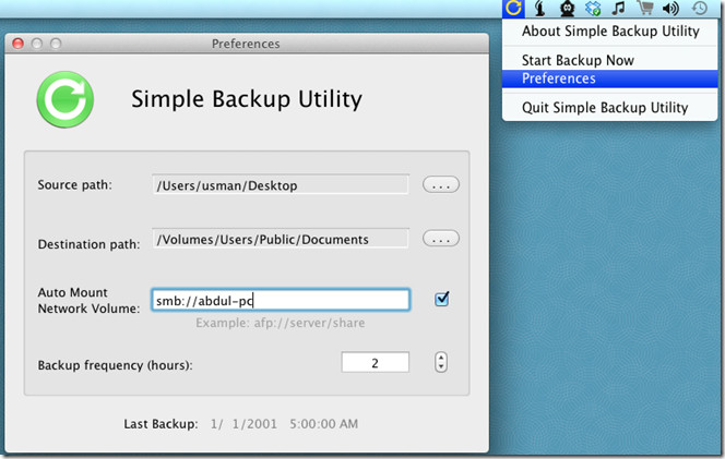 simple backup utility