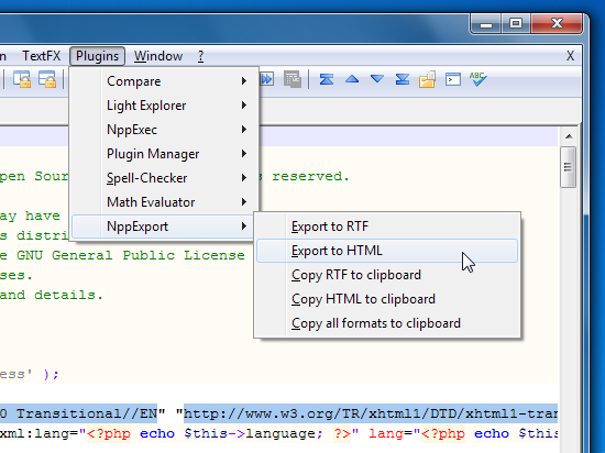 nppexport-for-notepad-export-highlighted-code-in-html-rtf-format