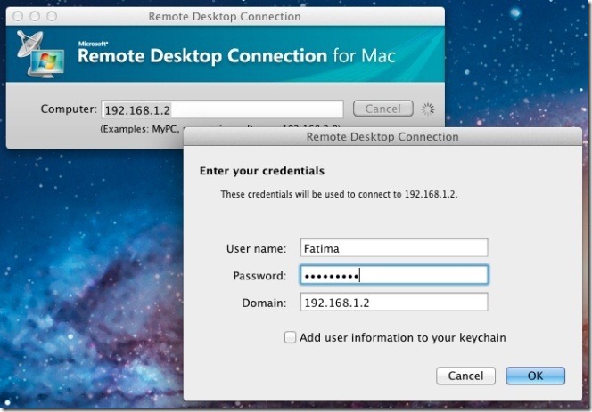remote desktop to mac from windows