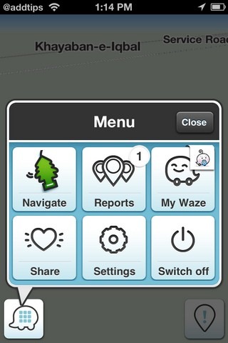 Waze Menu