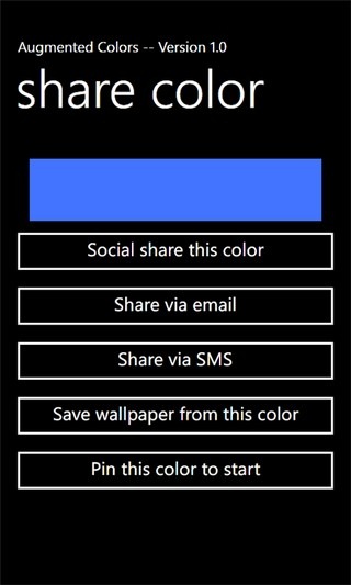 Augmented Colors Sharing Options