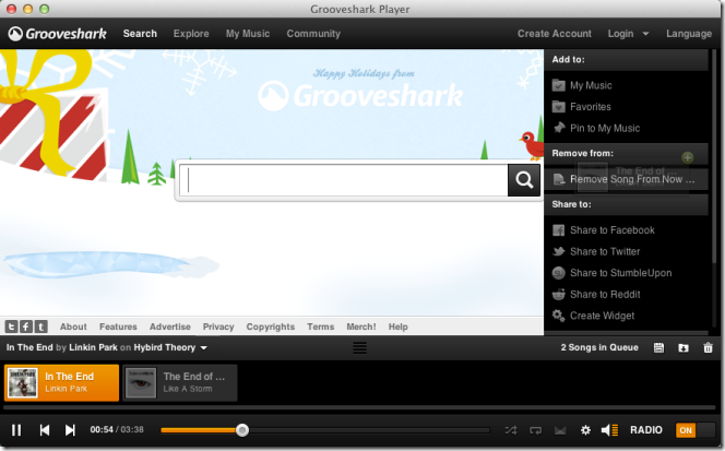 Grooveshark Player