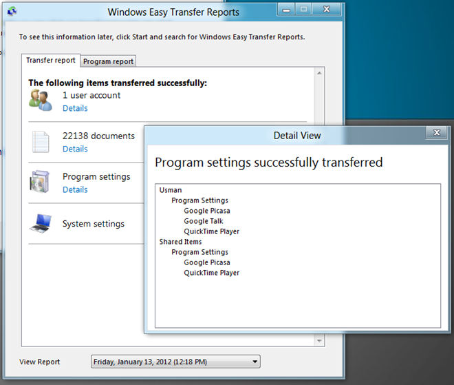 Transfer Files, User Profiles & Settings From Windows 7 To Windows 8