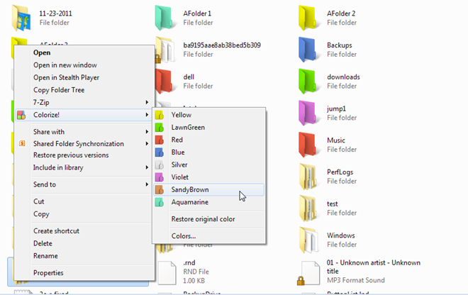 change folder icon or color